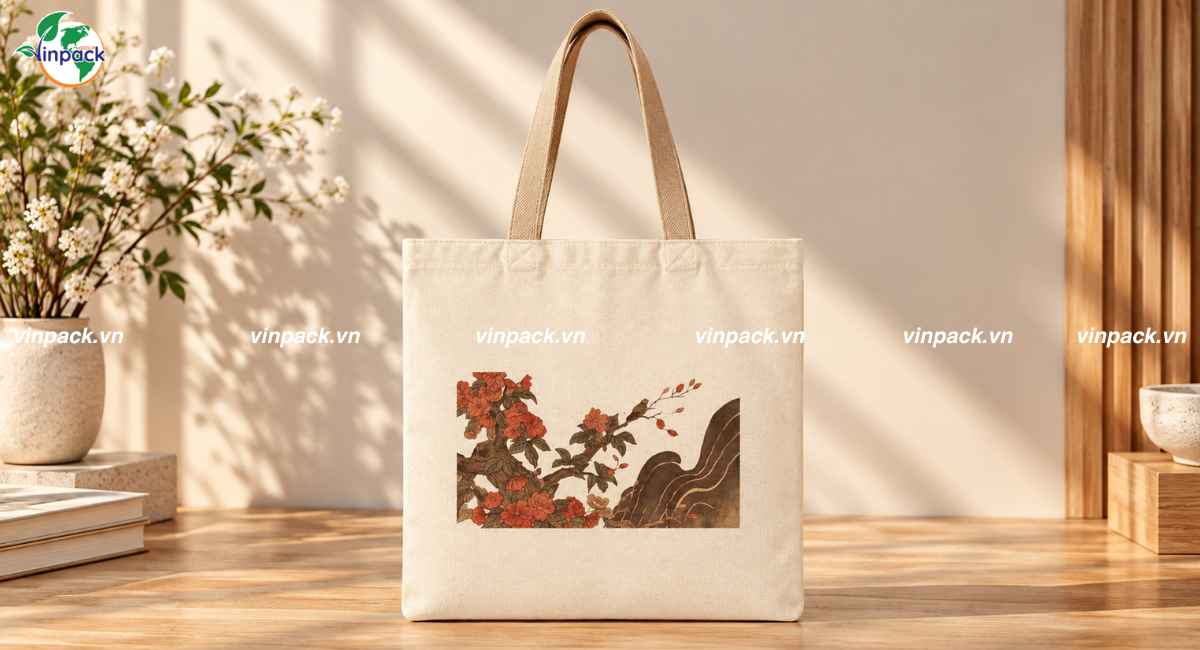 Mẫu túi vải canvas Hàn Quốc in theo yêu cầu