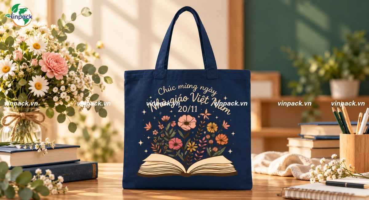 Mẫu túi vải canvas quà tặng 20/11 đẹp