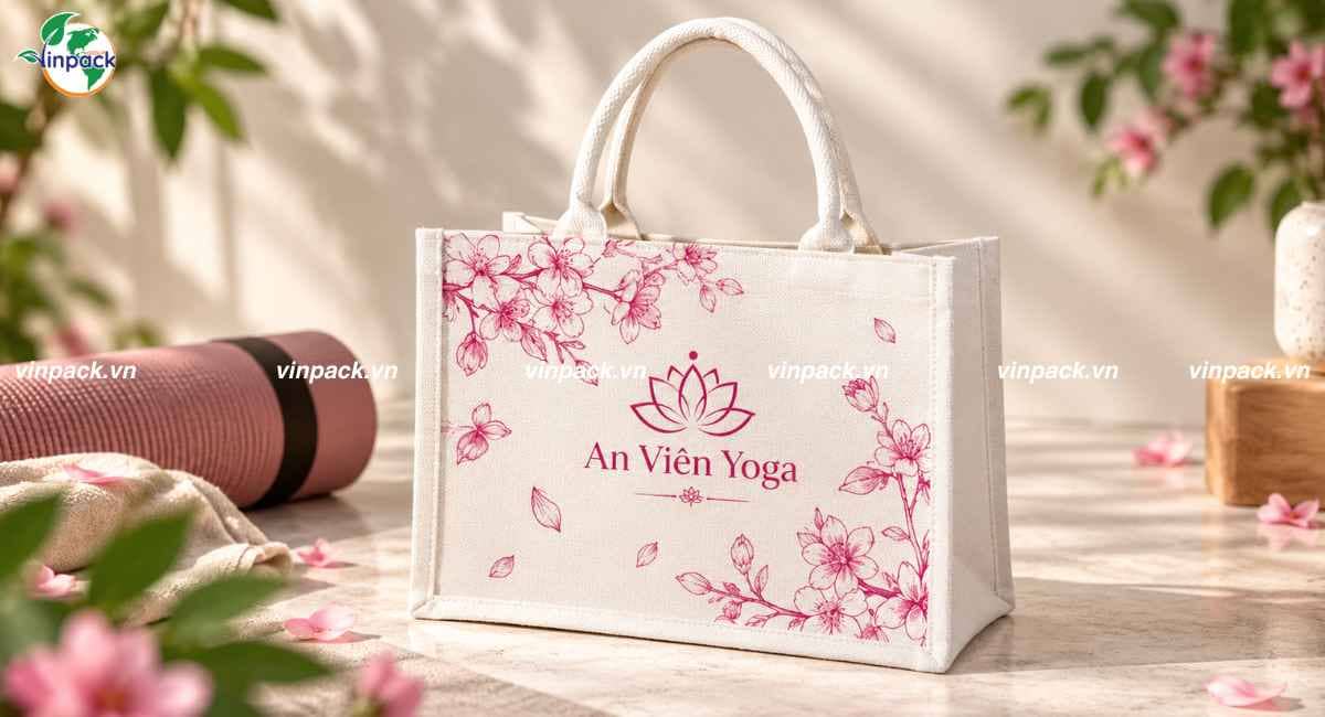 Mẫu túi vải đay linen yoga đẹp