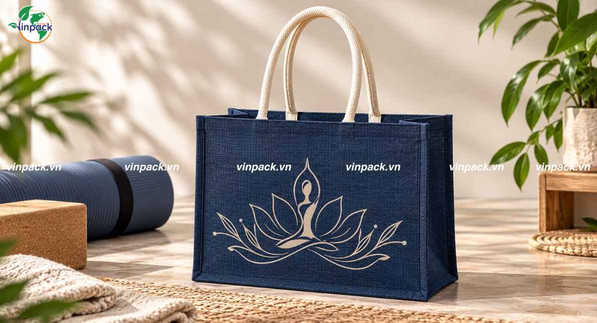 Mẫu túi vải đay linen yoga in theo yêu cầu