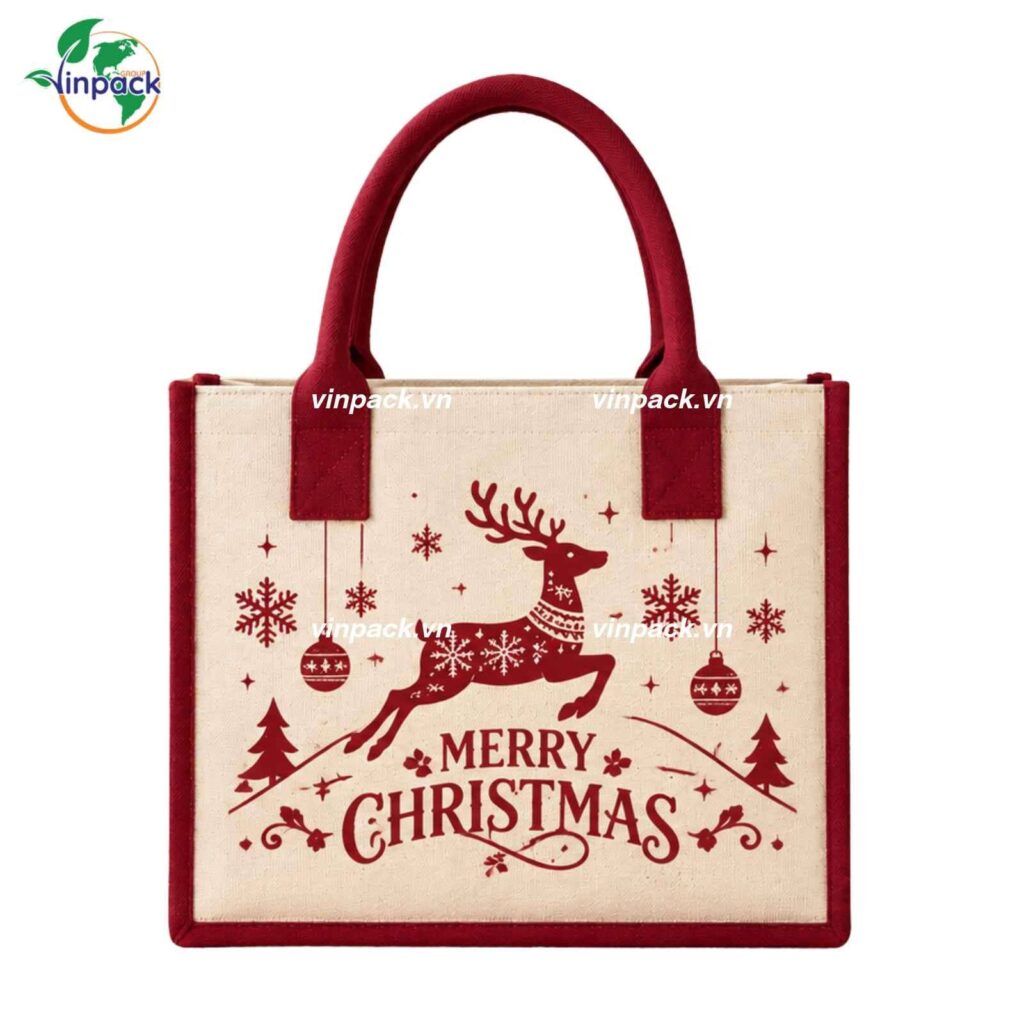 Túi Vải Đựng Quà Noel