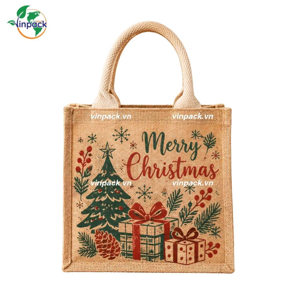 Túi Vải Đựng Quà Noel