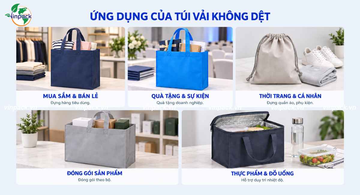 Ứng dụng túi vải không dệt